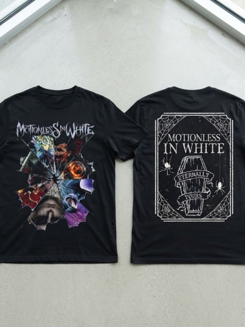 Motionless In White The Sweat And Blood Tour 2026 Shattered Eternally Yours Tee